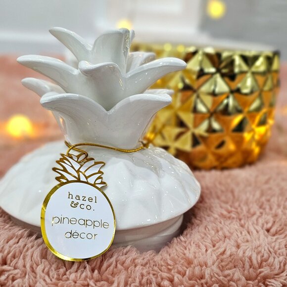 Gold & White Pineapple Décor – Hazel & Co. - Picture 1 of 3